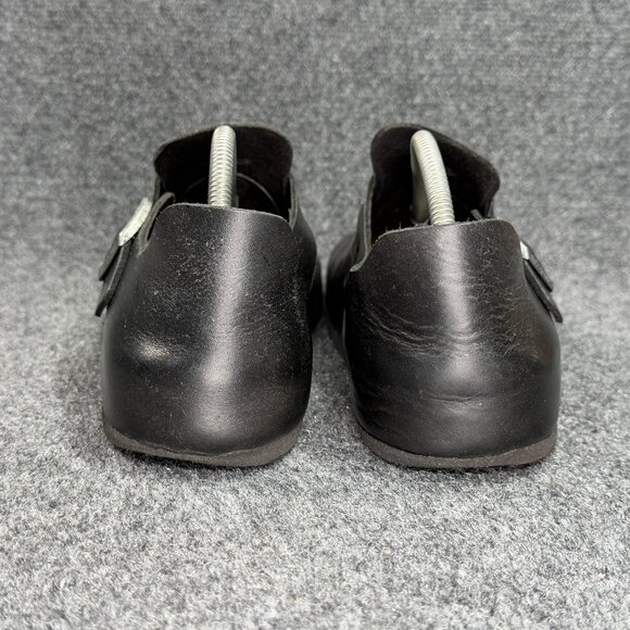 Birkenstock London Clogs Mens Size 11 Black Oiled Leather Slip On Buckle Sandals main image 5